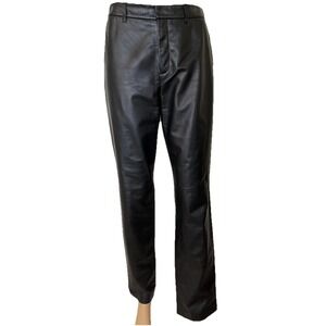 Nine West-80's/90's Vintage, Black, Leather, Retro, Grunge, Rocker, Pants.Size-4
